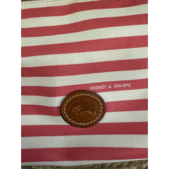 Dooney & Bourke Sullivan Coated Cotton Pink Striped Small Crossbody Pouchette - Picture 3 of 11